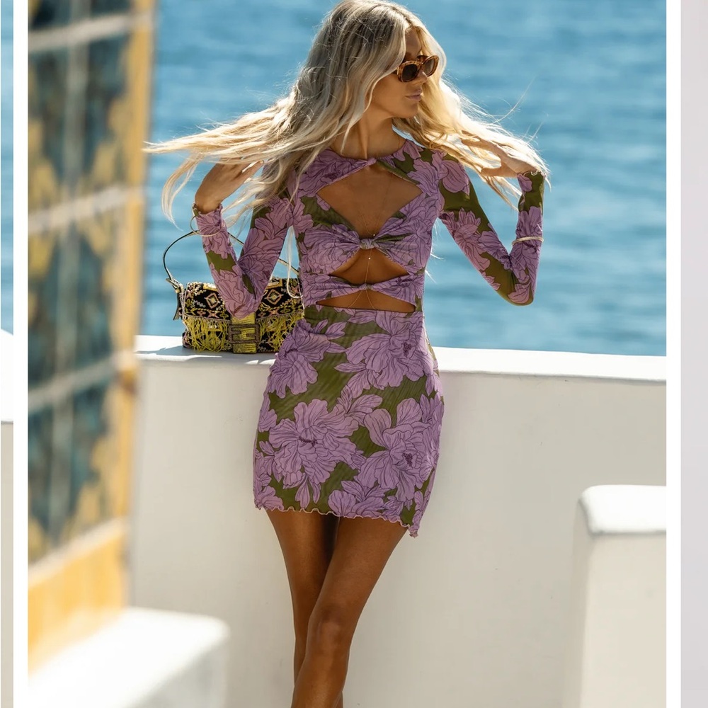 RESA x The Salty Blonde Collection Marissa Mini Dress In Aster